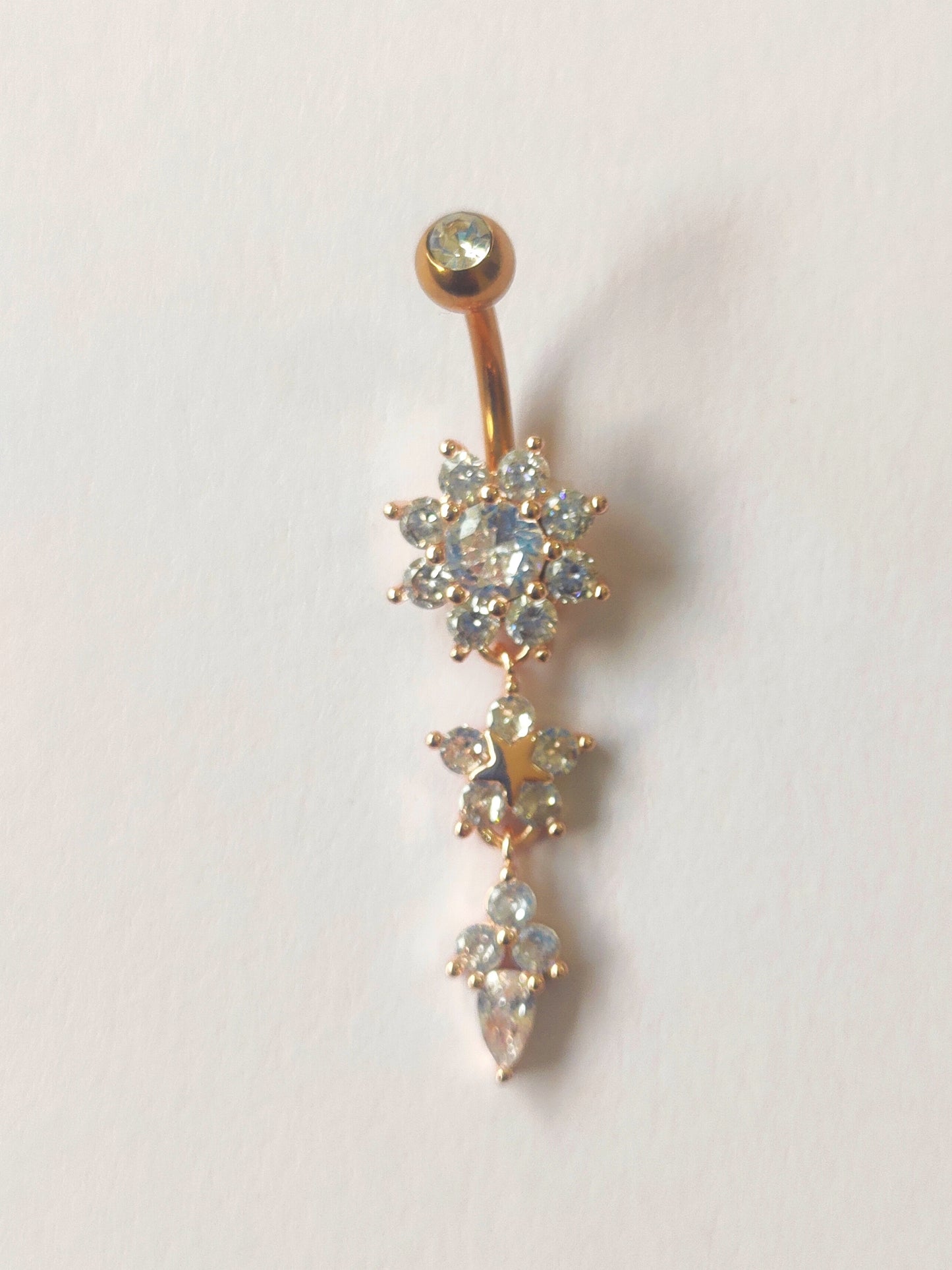 Flower Drop Belly Ring