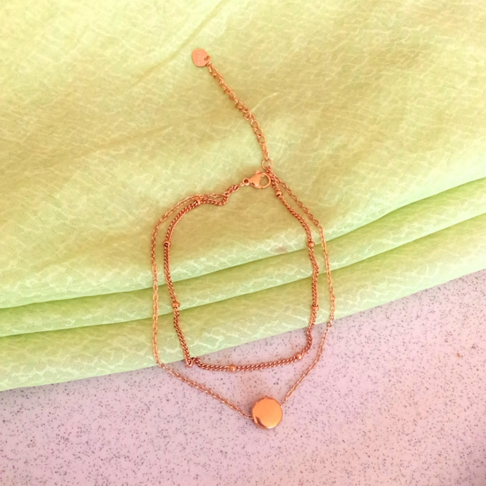 Circle Layered Anklet