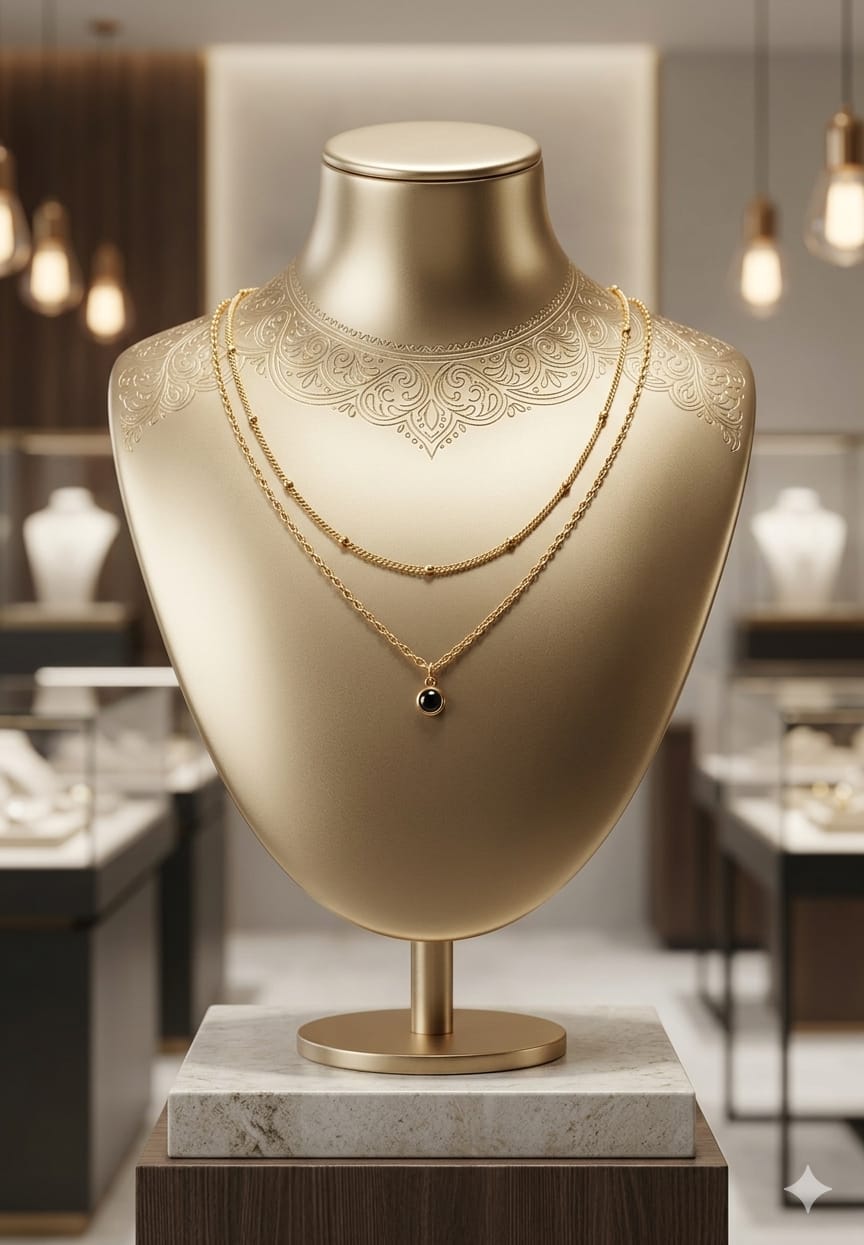 Dainty Black Necklace