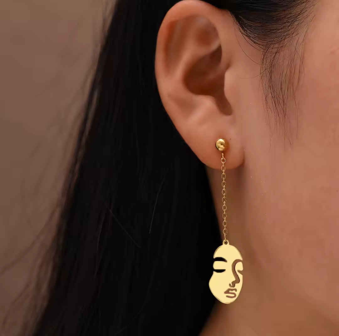 Abstract Face Earrings