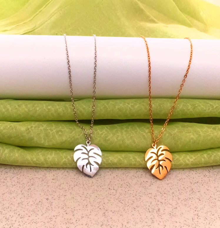 Monstera Leaf Necklace
