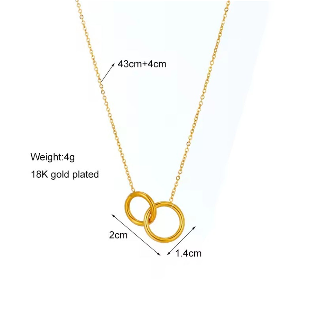 Duo Rings Necklace