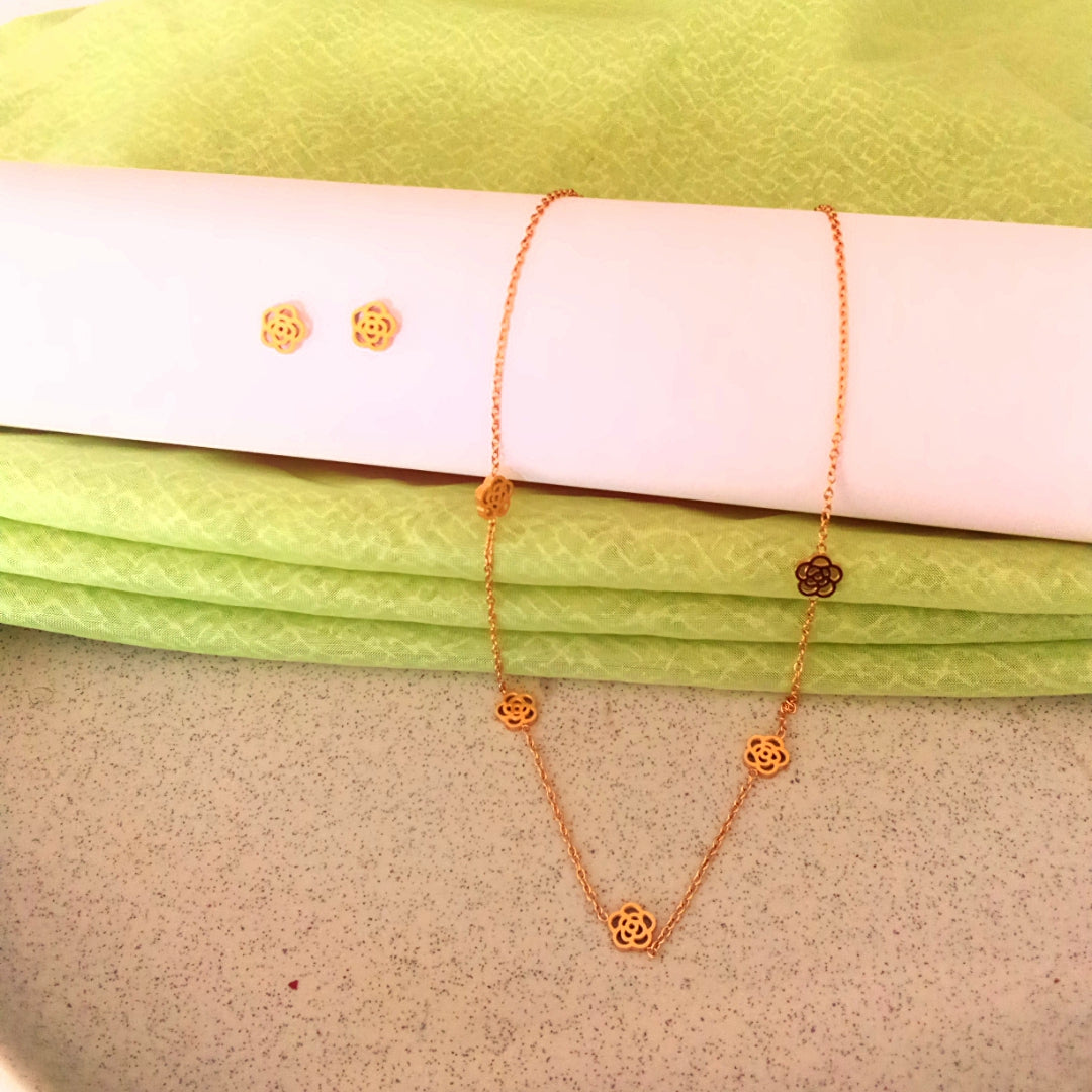 Cherry Blossom Necklace Set