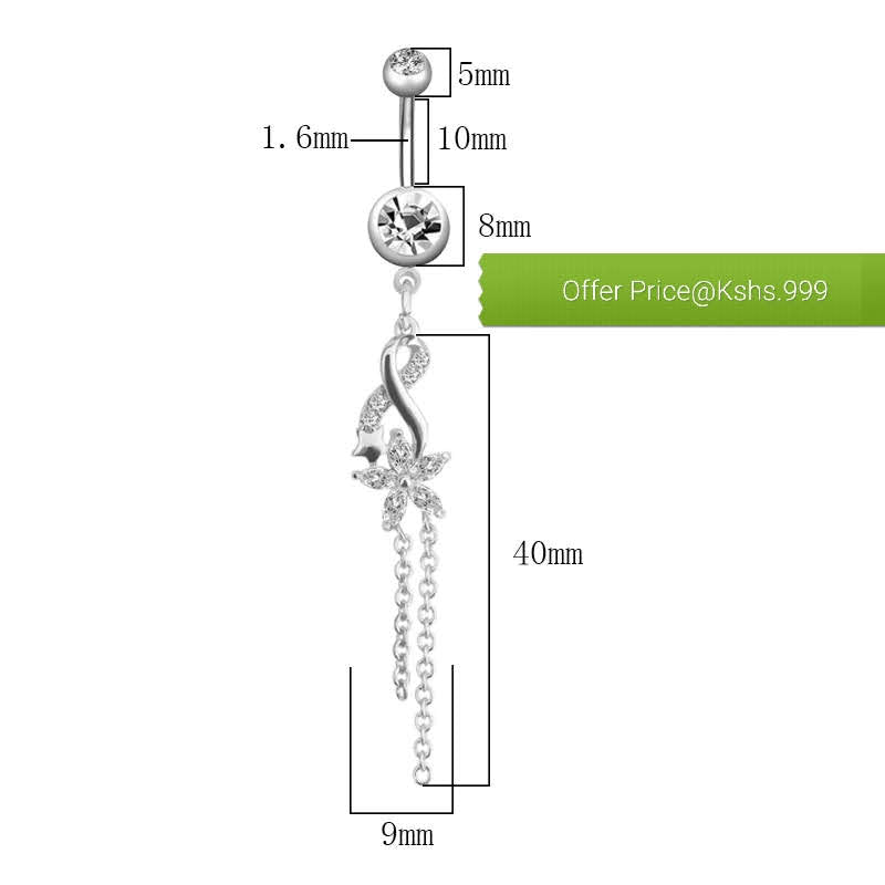 Gold Drop Belly Ring