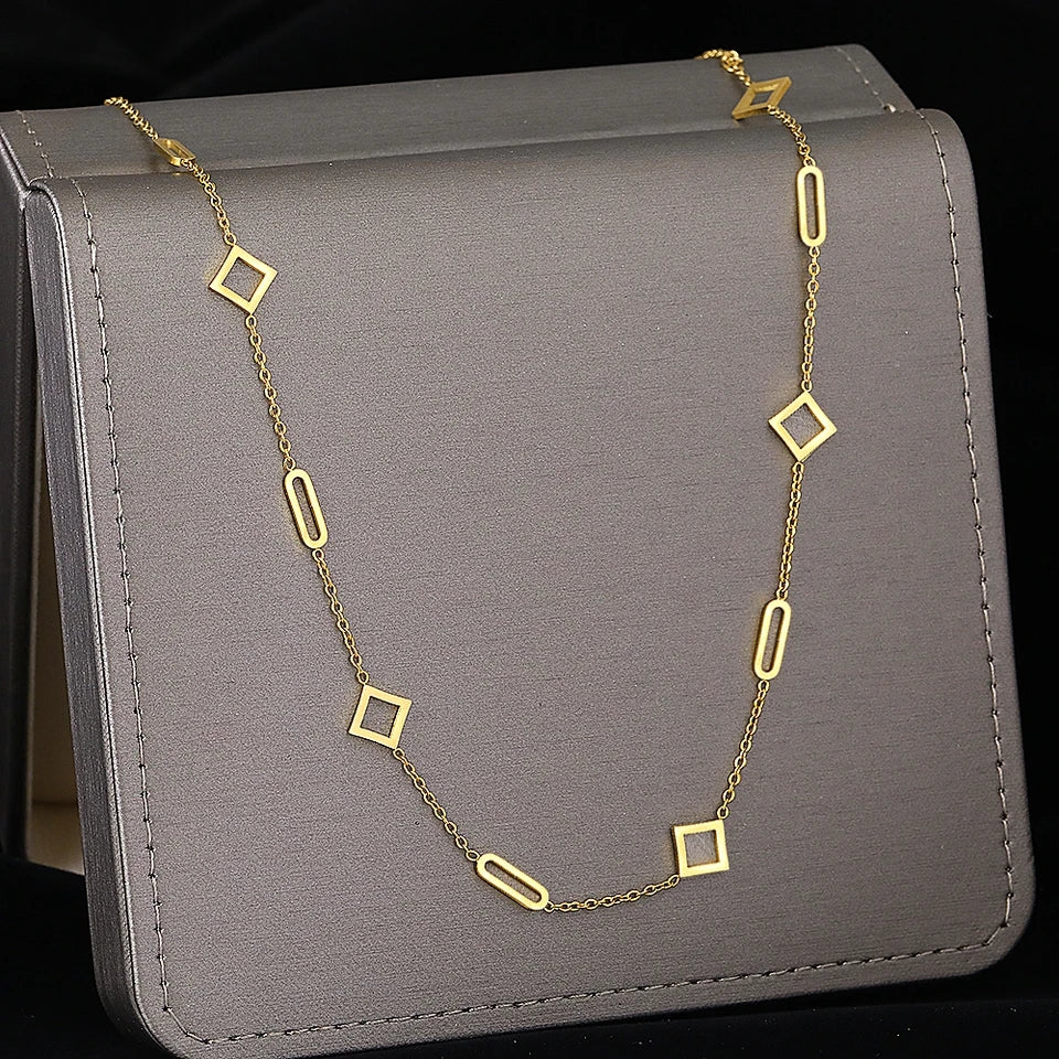 Geo Square Necklace