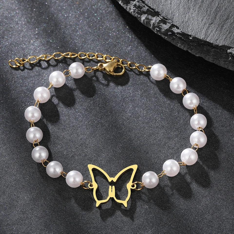 Pearl Butterfly Bracelet