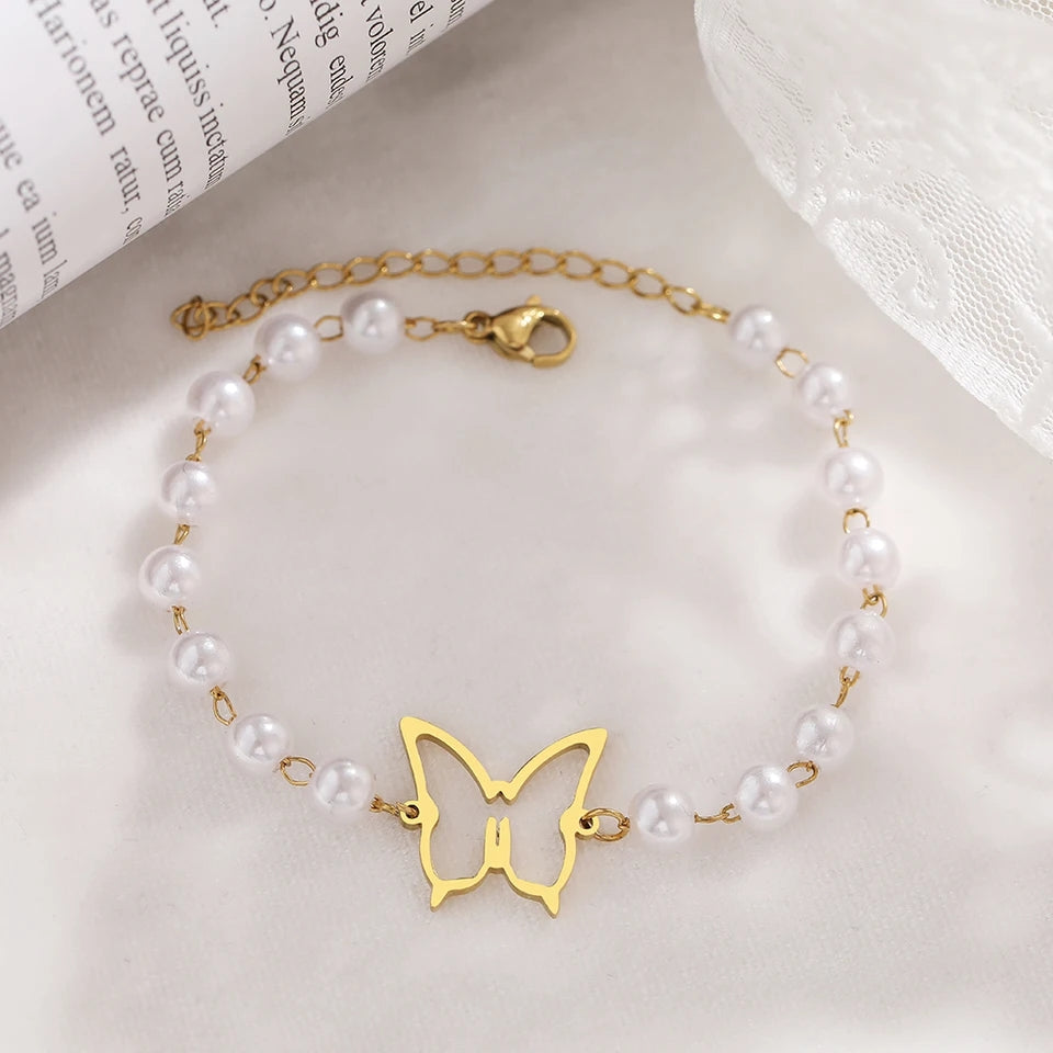 Pearl Butterfly Bracelet