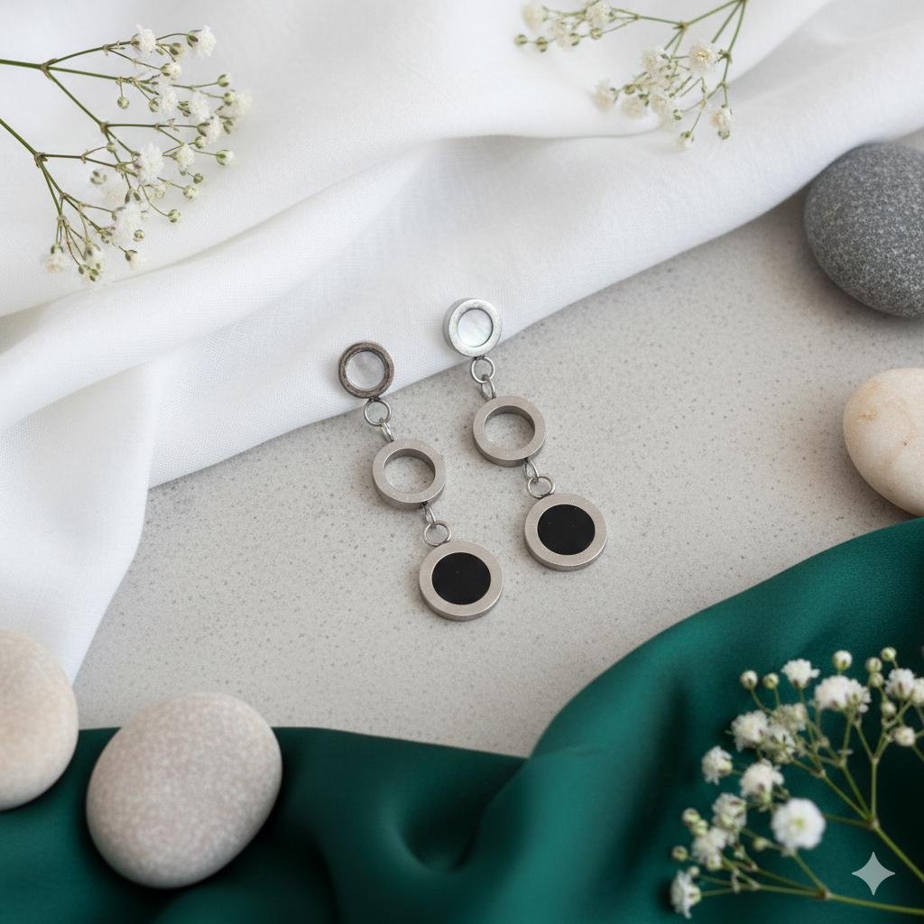 Opal Black Earrings
