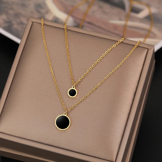 Black Layered Necklace