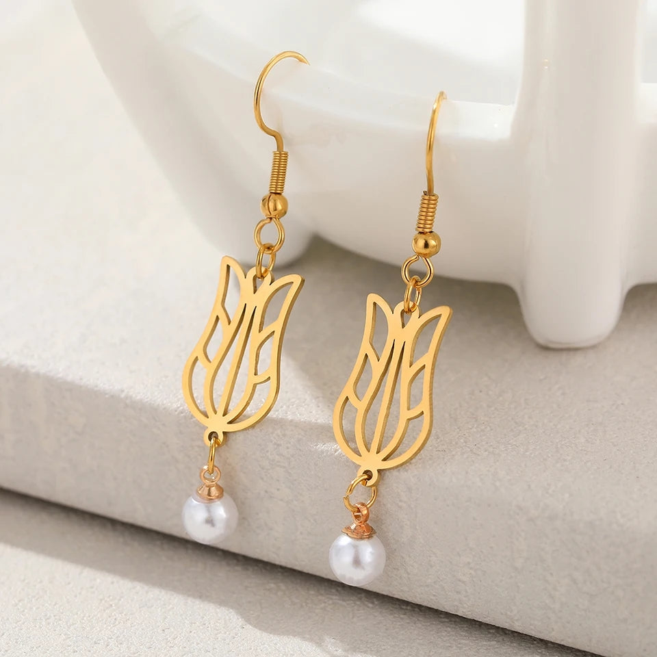 Classy Pearl Hook Earrings