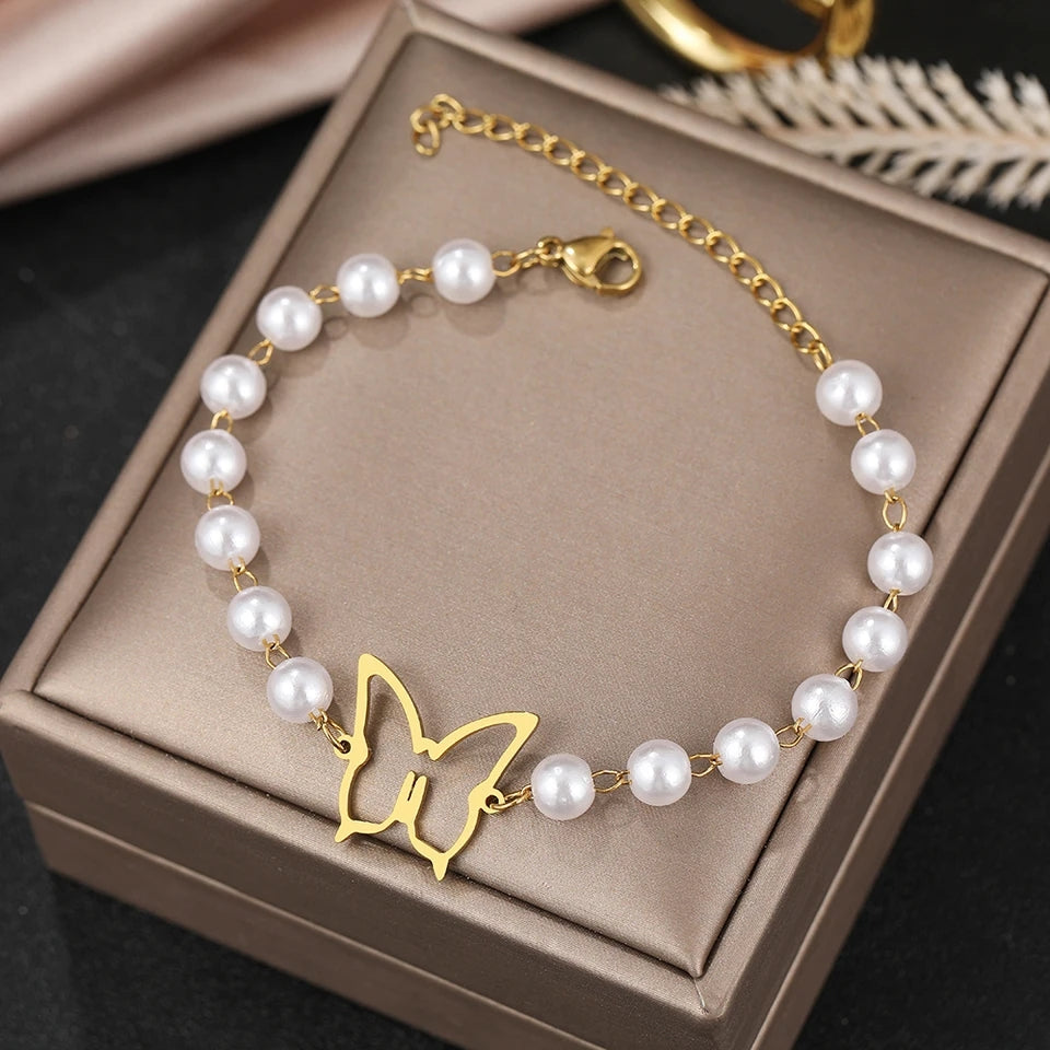 Pearl Butterfly Bracelet