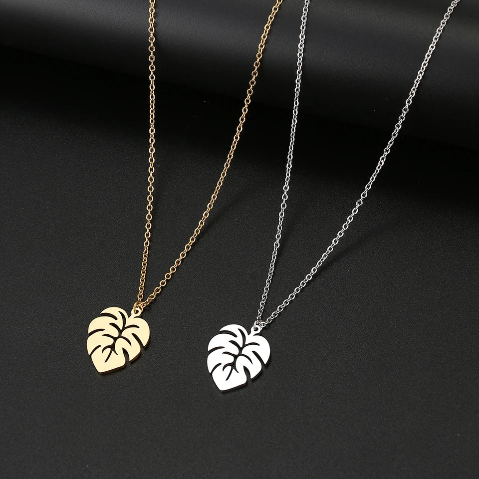 Monstera Leaf Necklace