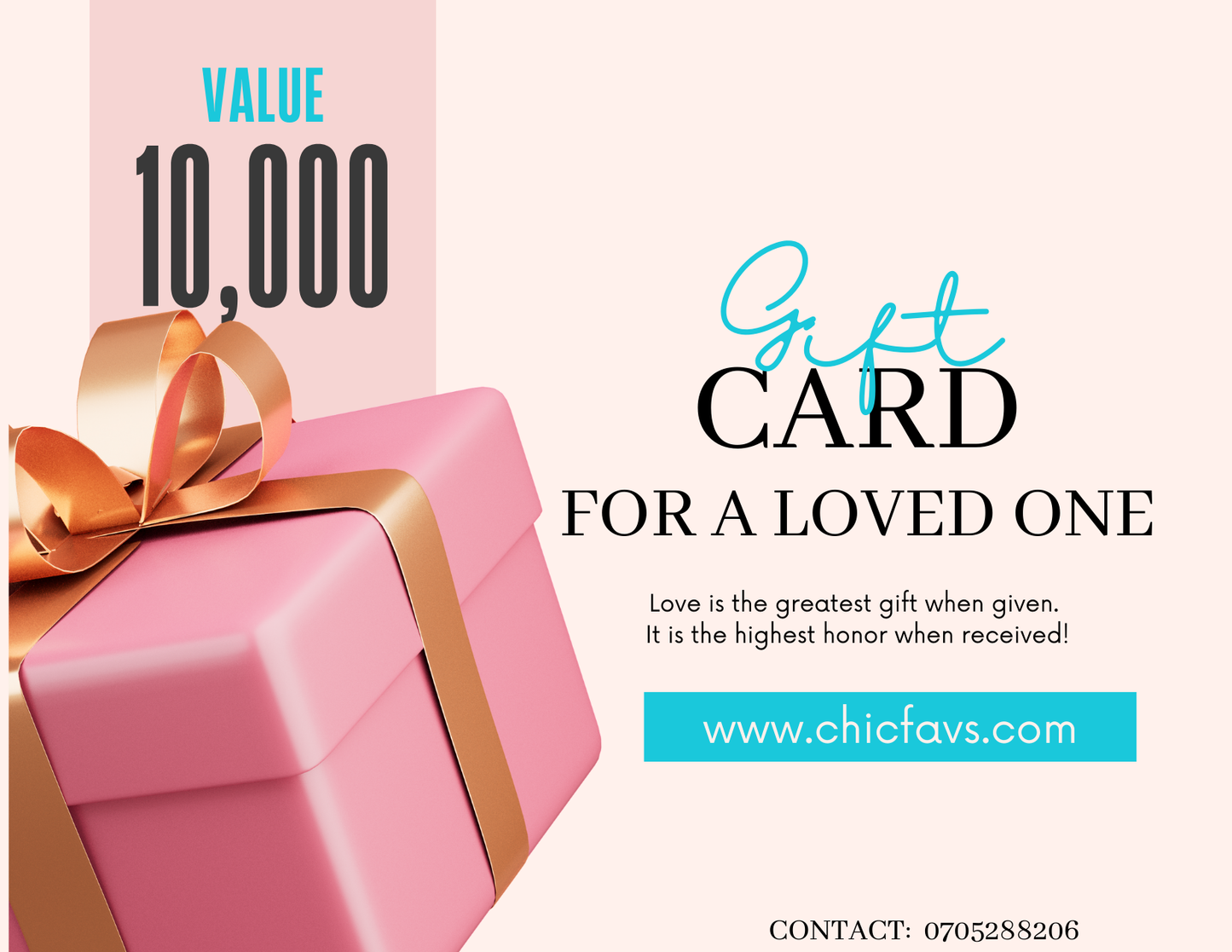 Chic Favs Gift Card