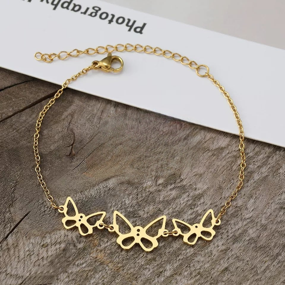 Triple Butterfly Bracelet