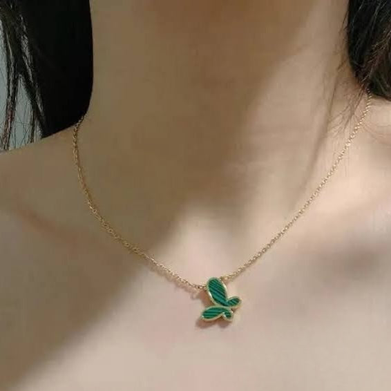 Green Butterfly Necklace