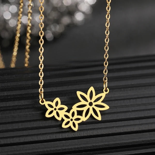 Tri Flower Necklace