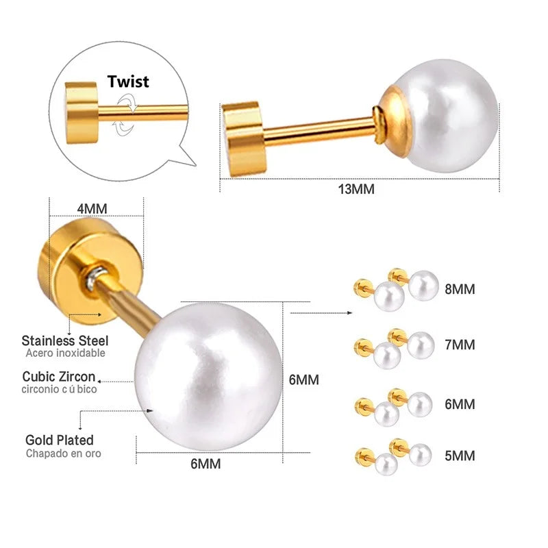 Pearl Stud Earrings