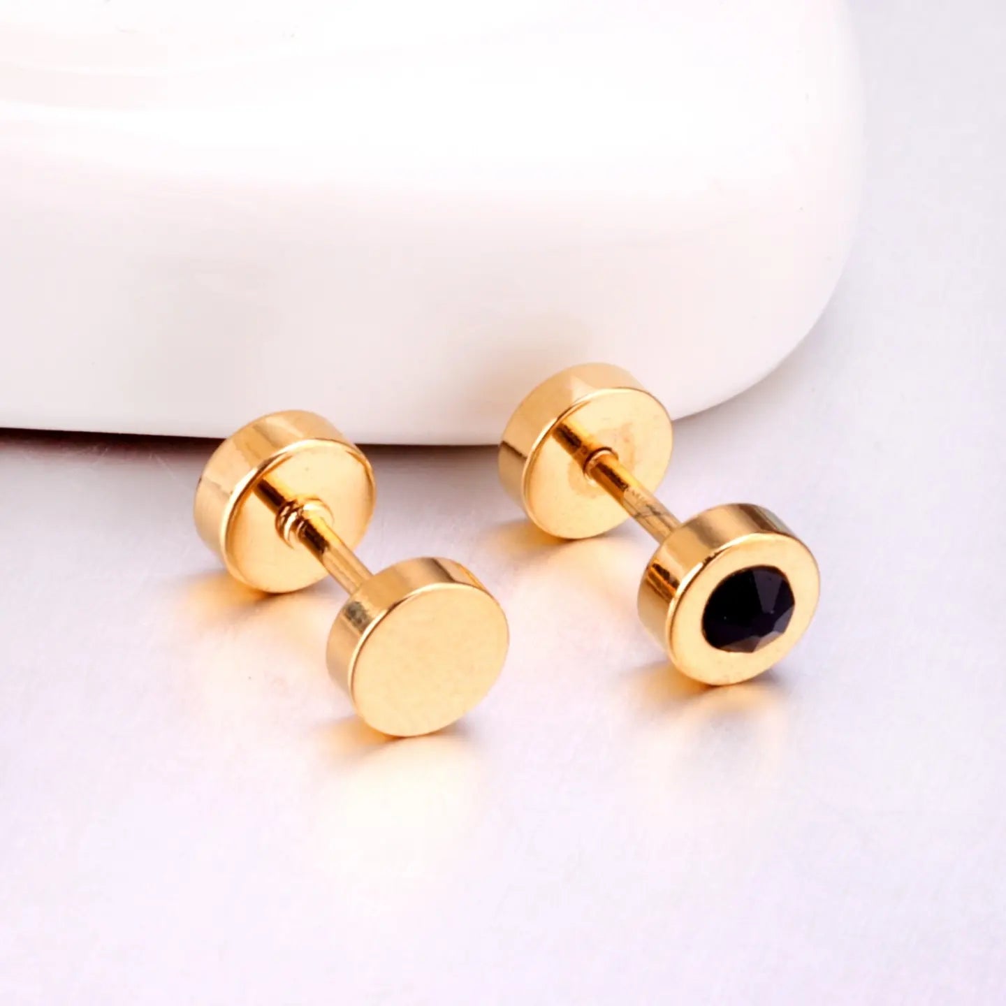 Black Stud Earrings