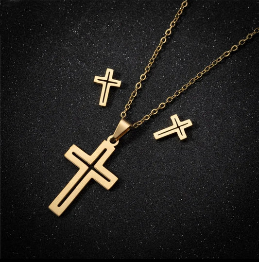 Cross Necklace Set