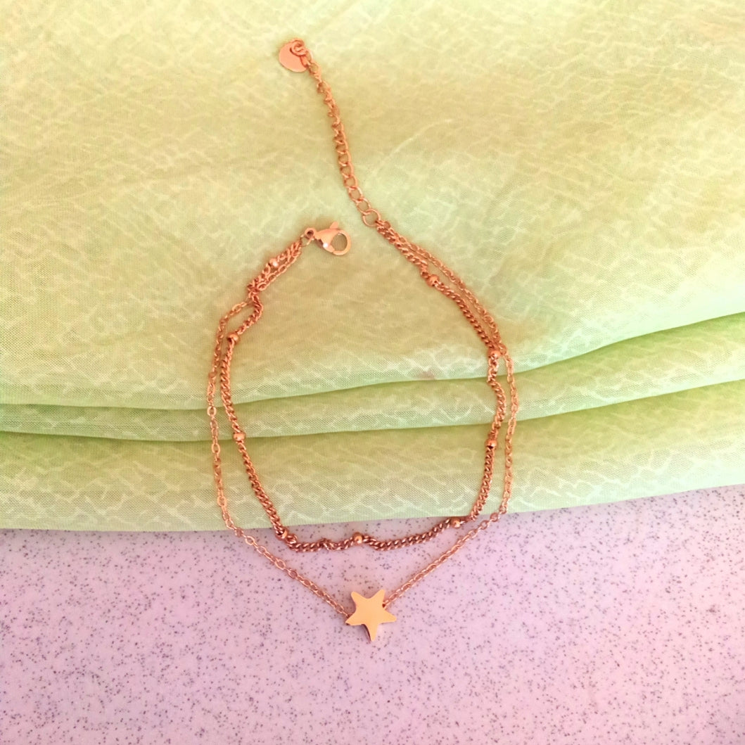 Starry Layered Anklet