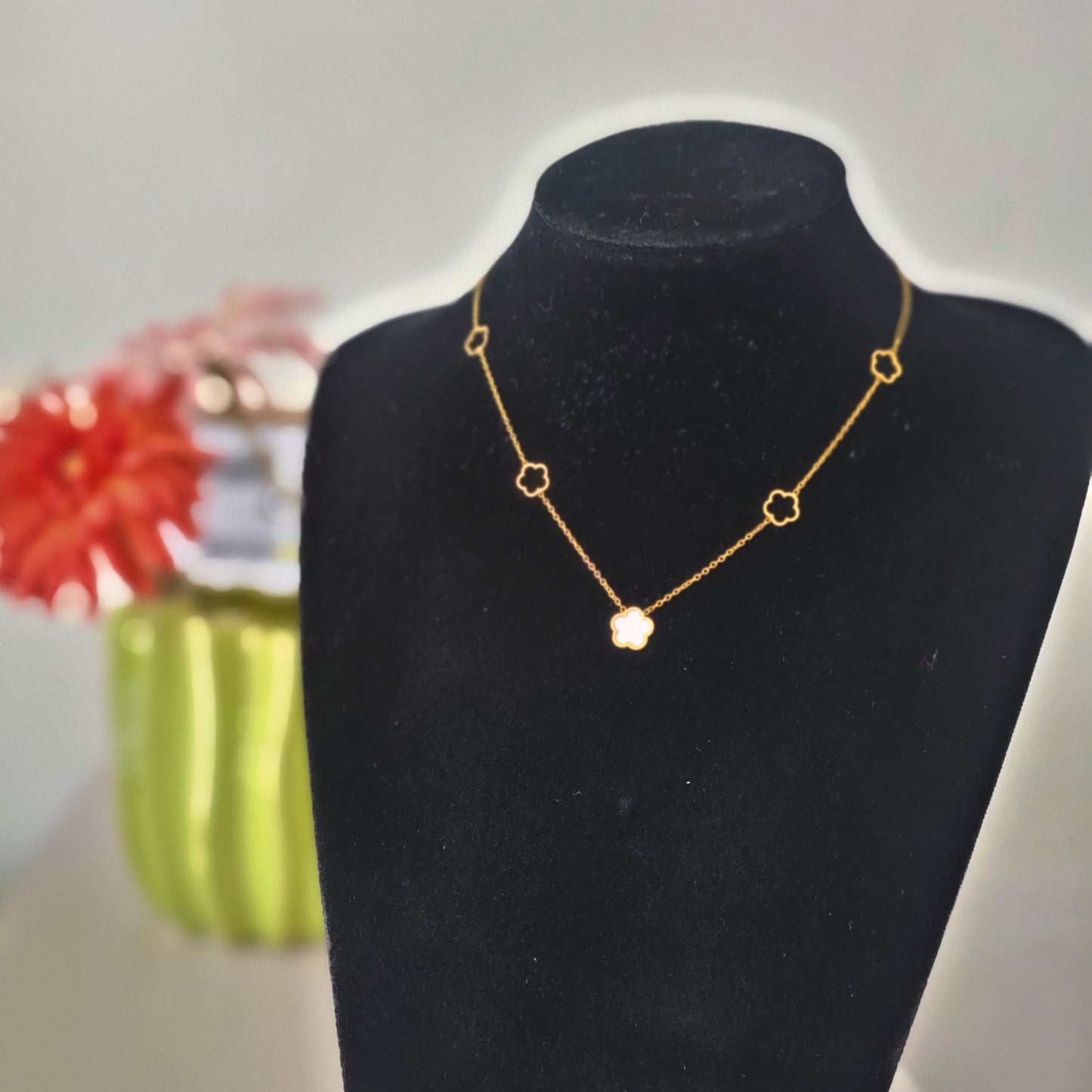 Opal Flower Jewelry Set