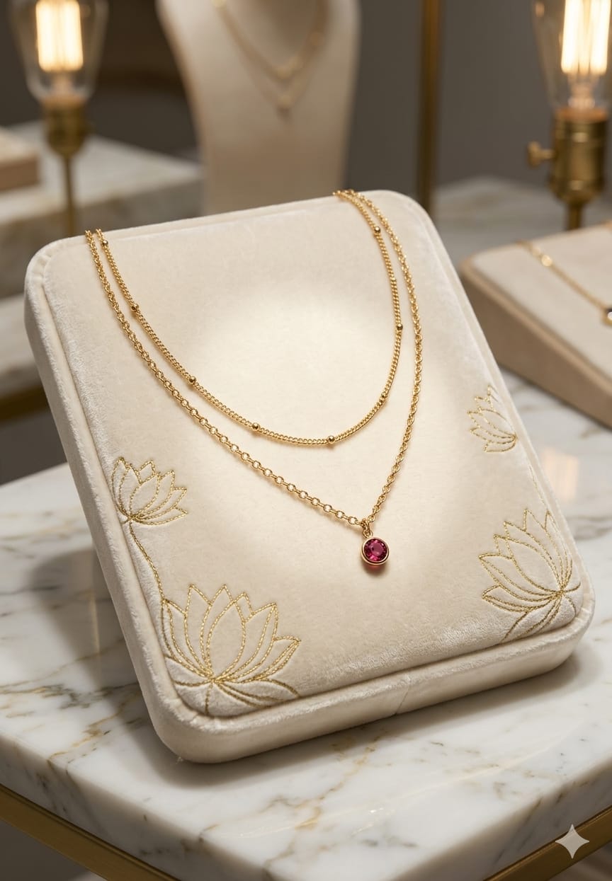 Dainty Red Necklace
