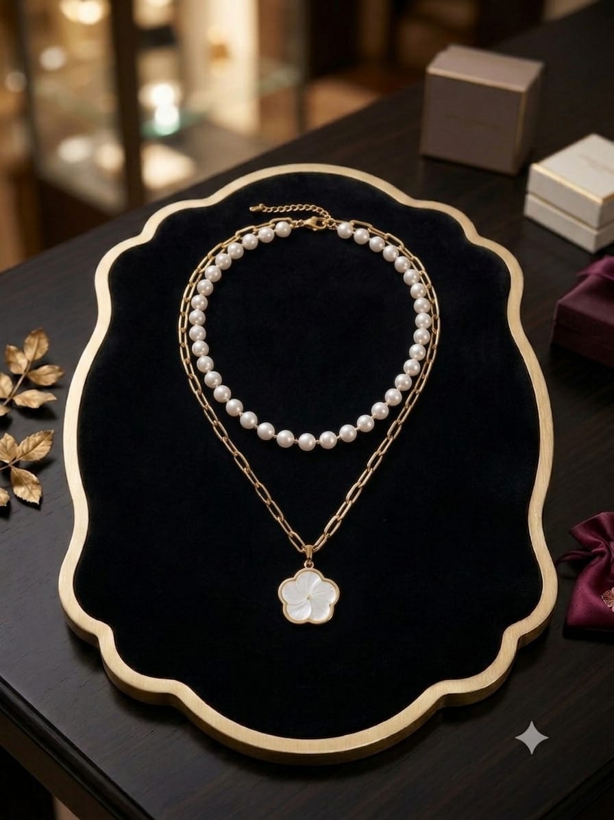 Flower Pearl Necklace