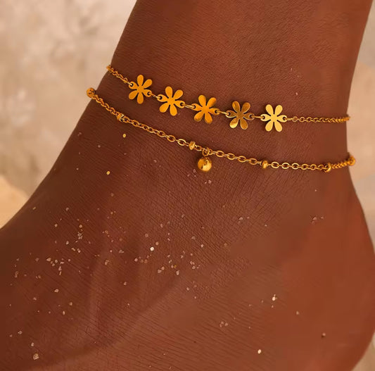 Petal Layered Anklet