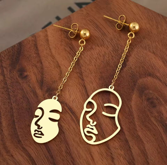 Abstract Face Earrings