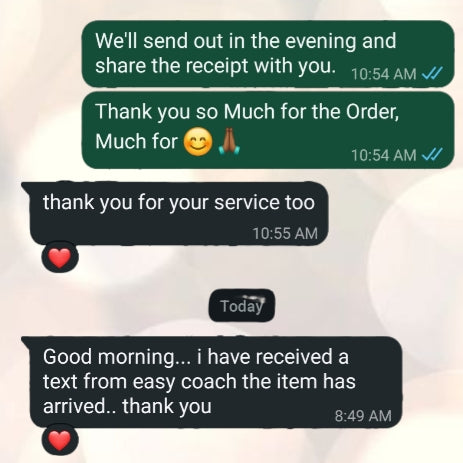 WhatsApp customer conversation