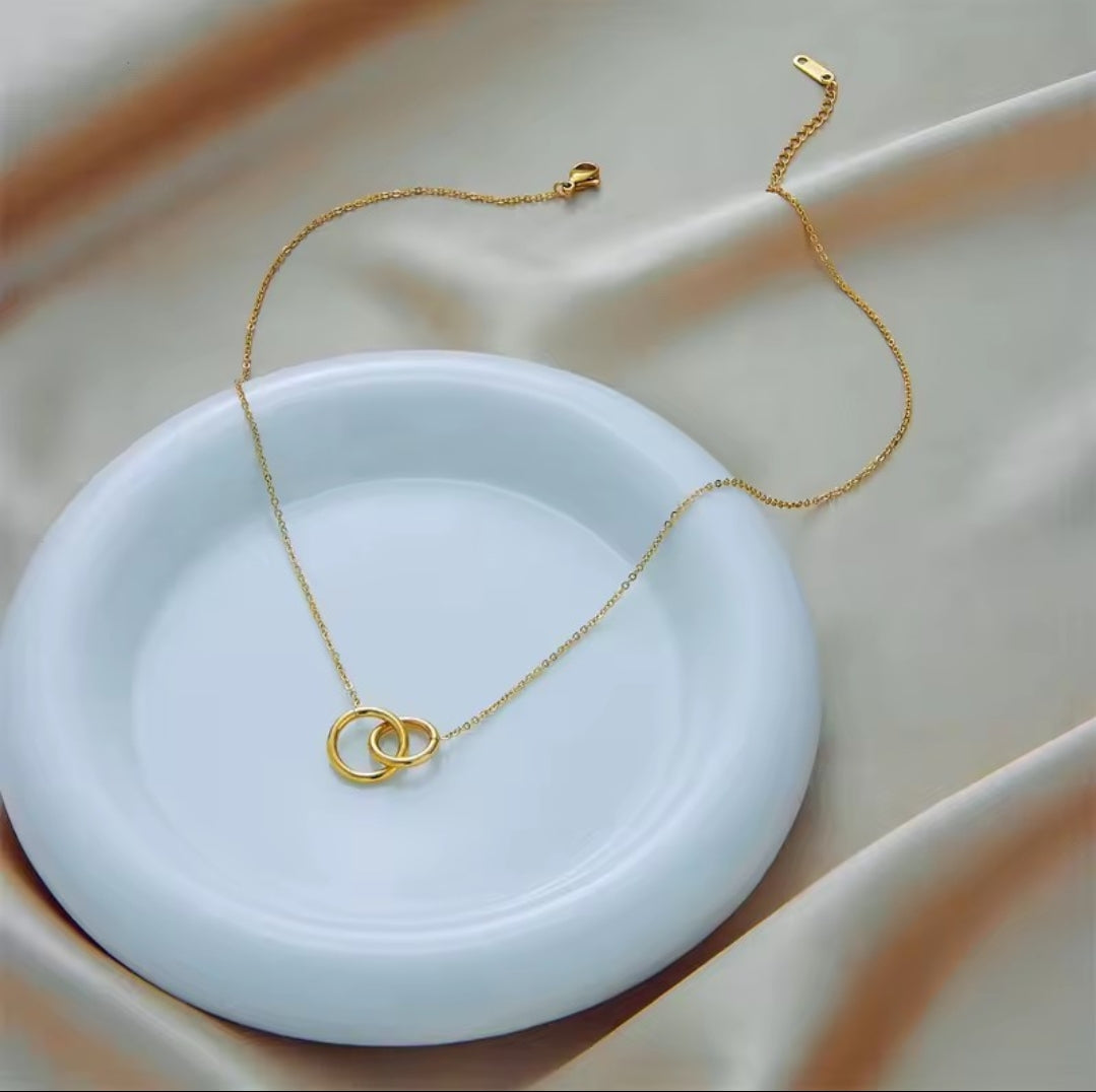 Duo Rings Necklace
