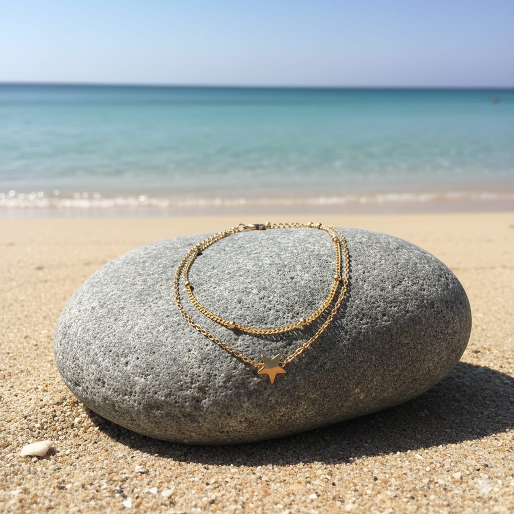 Starry Layered Anklet