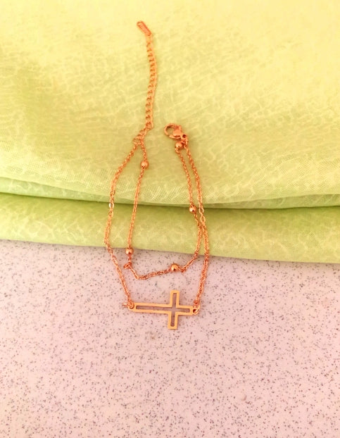 Cross Layered Bracelet